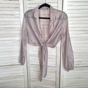 Sheer Lilac Crop Top